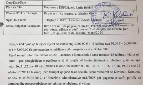 Katër zyrtarë të Obiliqit marrin 3 mijë euro për 15 takime për ndarjen e banesave për të varfërit