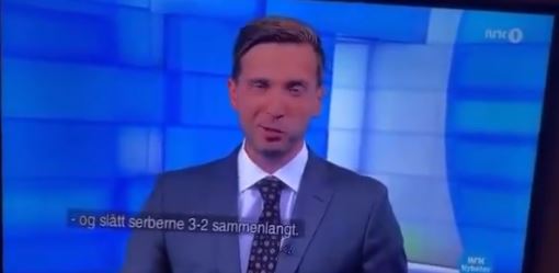 Në Norvegji, Televizioni Publik i referohet Prishtinës si skuadër serbe