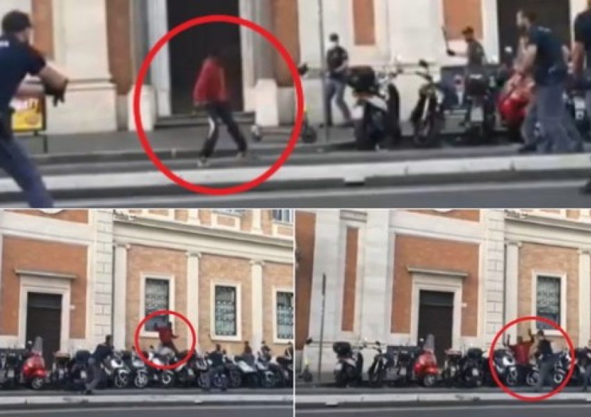 Romë, policia qëllon një person të armatosur me thikë
