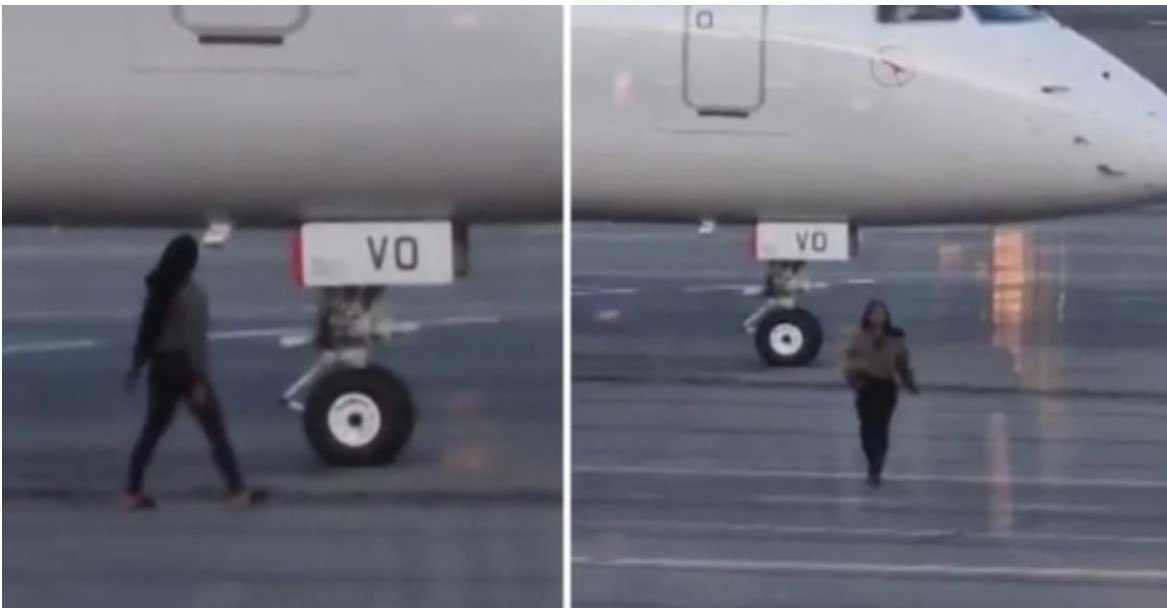 “Mbaje se erdha …”, e pazakontë, gruaja i del para avionit sikur të ishte autobus, përpiqet ta ndalojë