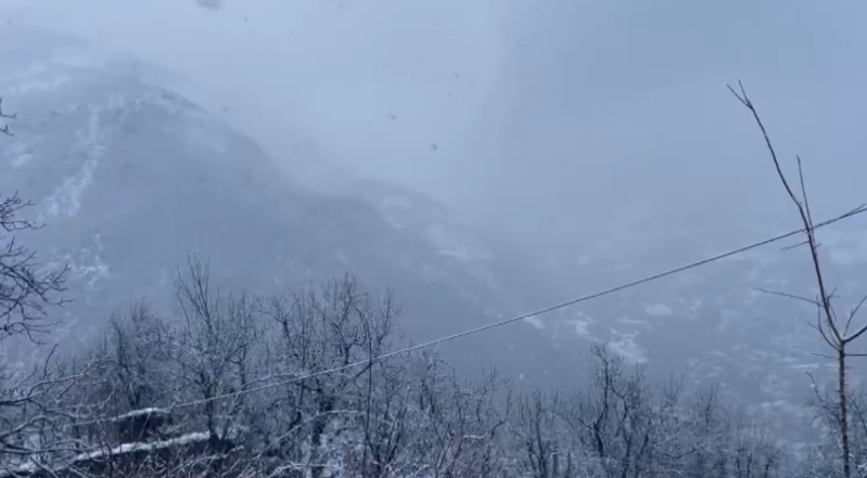 Reshje shiu e dëbore gjatë natës, si paraqitet situata në qarkun e Kukësit