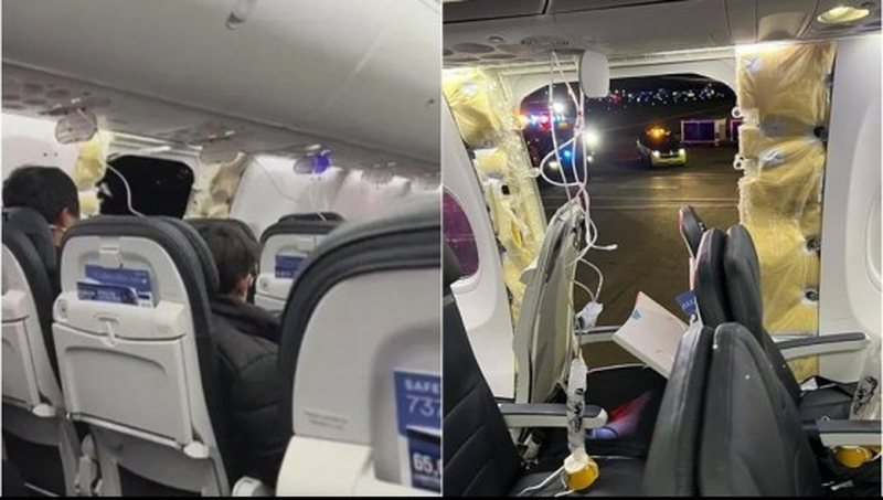 Pamjet tmerruese në ajër/ Aeroplanit plot me pasagjerë i shkëputet dritarja gjatë fluturimit, bën ulje emergjente