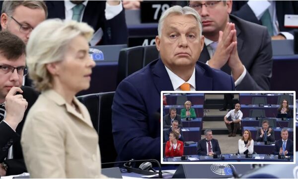 Duartrokitje të shumta për Von der Leyen pasi ajo kritikoi Orbanin për “miqësinë me Putinin”, në fjalimin e zjarrtë në Parlamentin Evropian