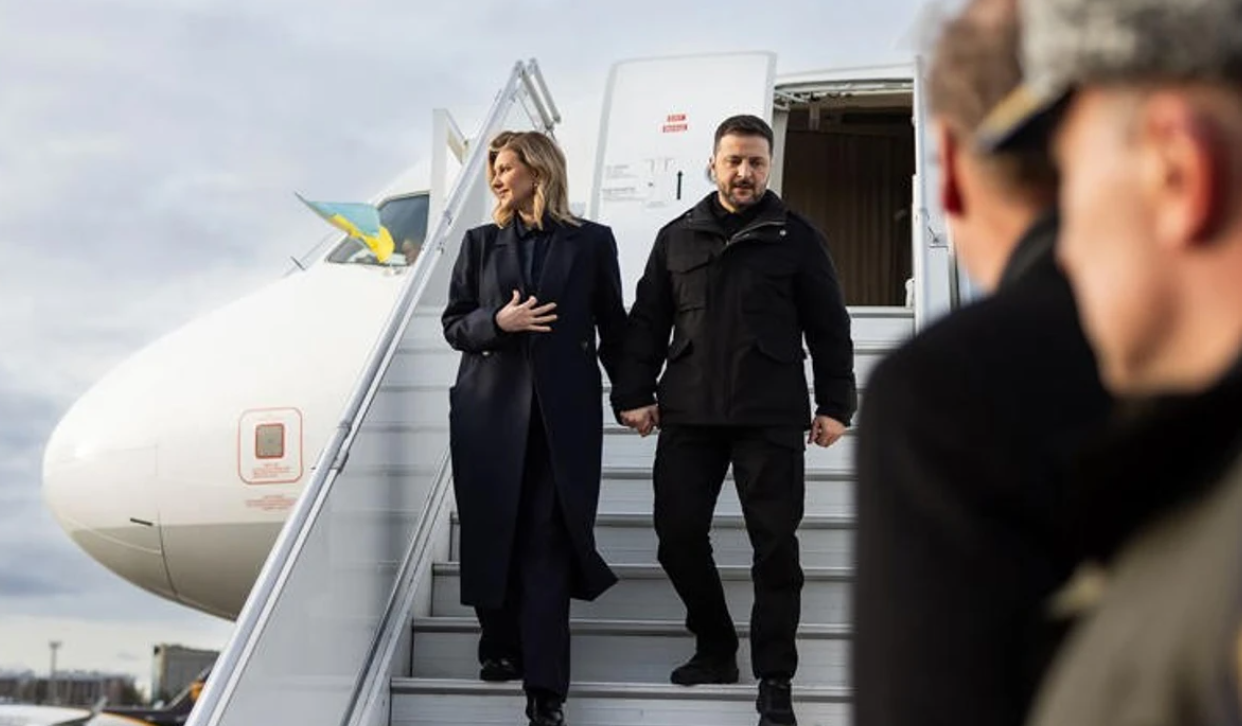 Zelensky komenton incidentin me dron gjatë fluturimit të tij për në Irlandë