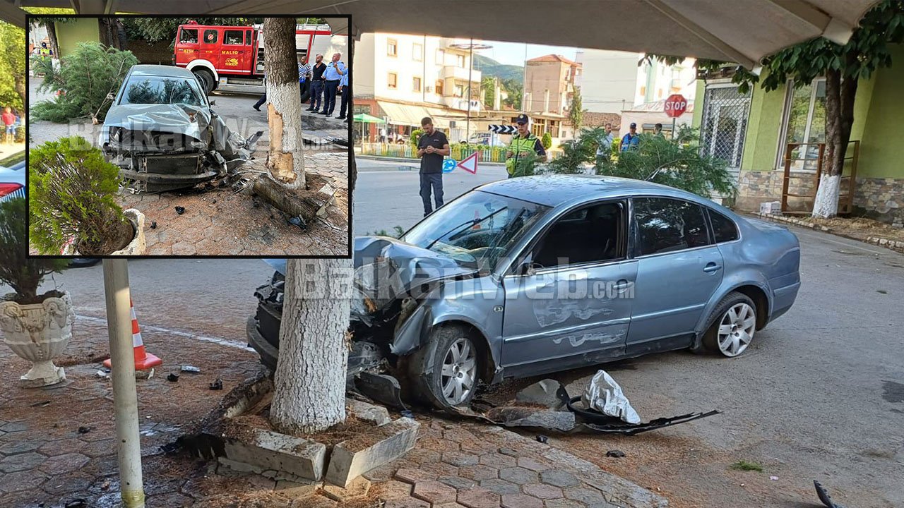 Maliq/ Humb kontrollin e mjetit dhe përplaset me pemën, shoferi transportohet në spital