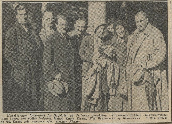 Dagbladet (1932) / Shfaqjet e Faustit dhe Mefistos në Oslo — Intervista me Aleksandër Moisiun në Norvegji 