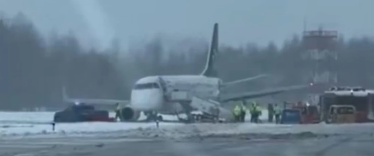 Aeroplani me mbi 60 pasagjerë del nga pista në Vilnius të Lituanisë, nuk raportohet për të lënduar