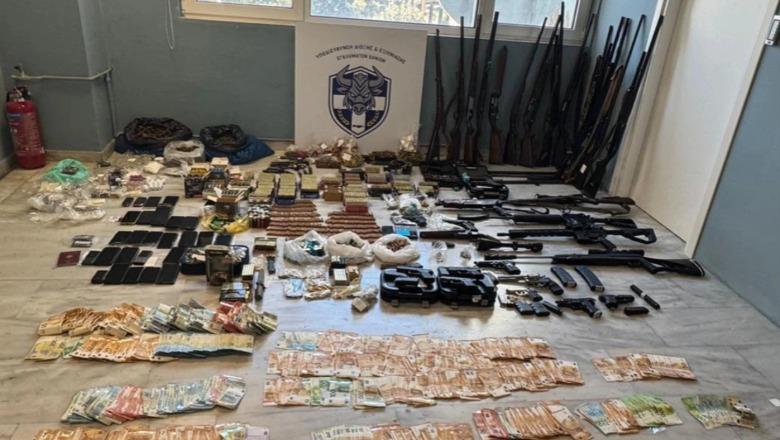 49 të arrestuar, shkatërrohet organizata mafioze në Greqi/ Zbulohet dhoma e mbushur me armë, drogë e para