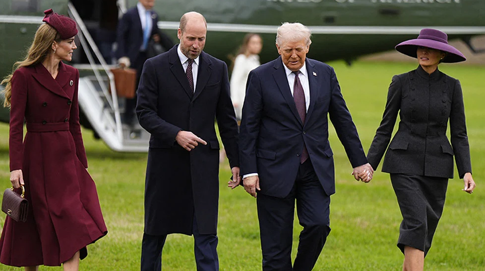 Çifti presidencial mbërrin në Kështjellën Windsor, Trump dhe Melania dorë për dore, priten me nderime nga familja mbretërore