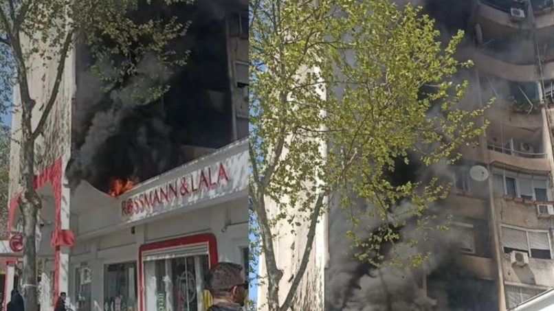 Zjarr në një dyqan në qendër të Tiranës, detajet e para