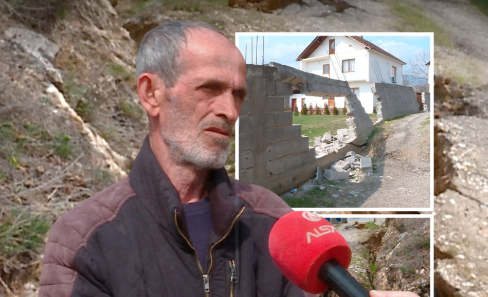 Në Likovë, familja Shukriu vazhdon të përballet me rrezik serioz për shkak të çarjes së tokës 