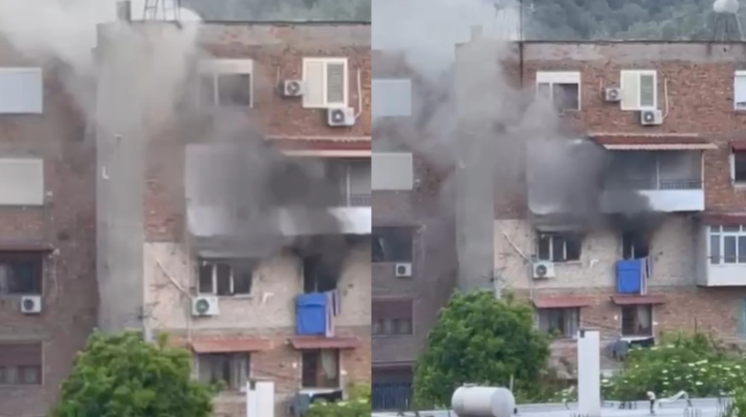Përfshihet nga flakët një apartament në Elbasan, zjarrfikëset drejt vendngjarjes