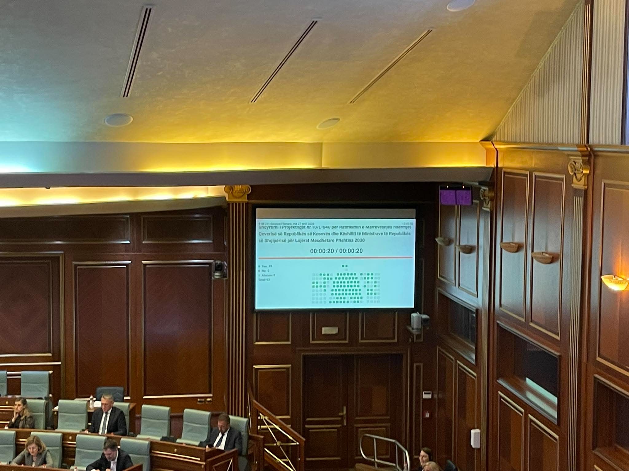 Kuvendi i Kosovës ratifikon marrëveshjen me Shqipërinë për Lojërat Mesdhetare “Prishtina 2030”