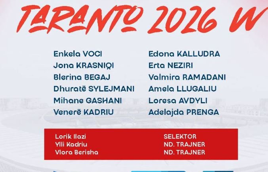 Ja lista e volejbollisteve të ftuara për Lojërat Mesdhetare  Taranto 2026 