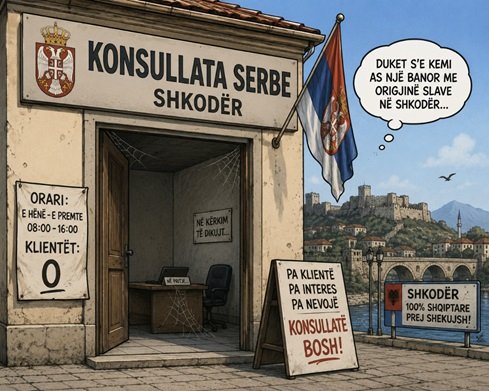 Humor shkodran me “Konsullatën serbe”  