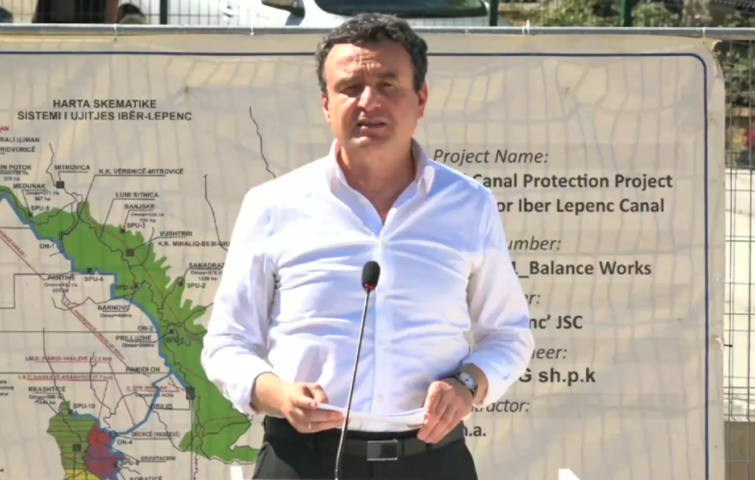 Përurohet rehabilitimi i kanalit të Ibër-Lepencit, Kurti: Investim strategjik për mbrojtjen e kanalit dhe sigurinë ujore të vendit 