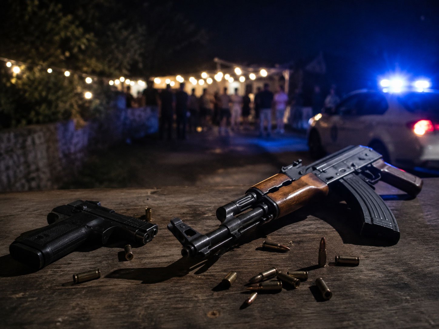 Të shtëna me AK-47 në një aheng në Prishtinë, Policia sekuestron armët dhe municionin