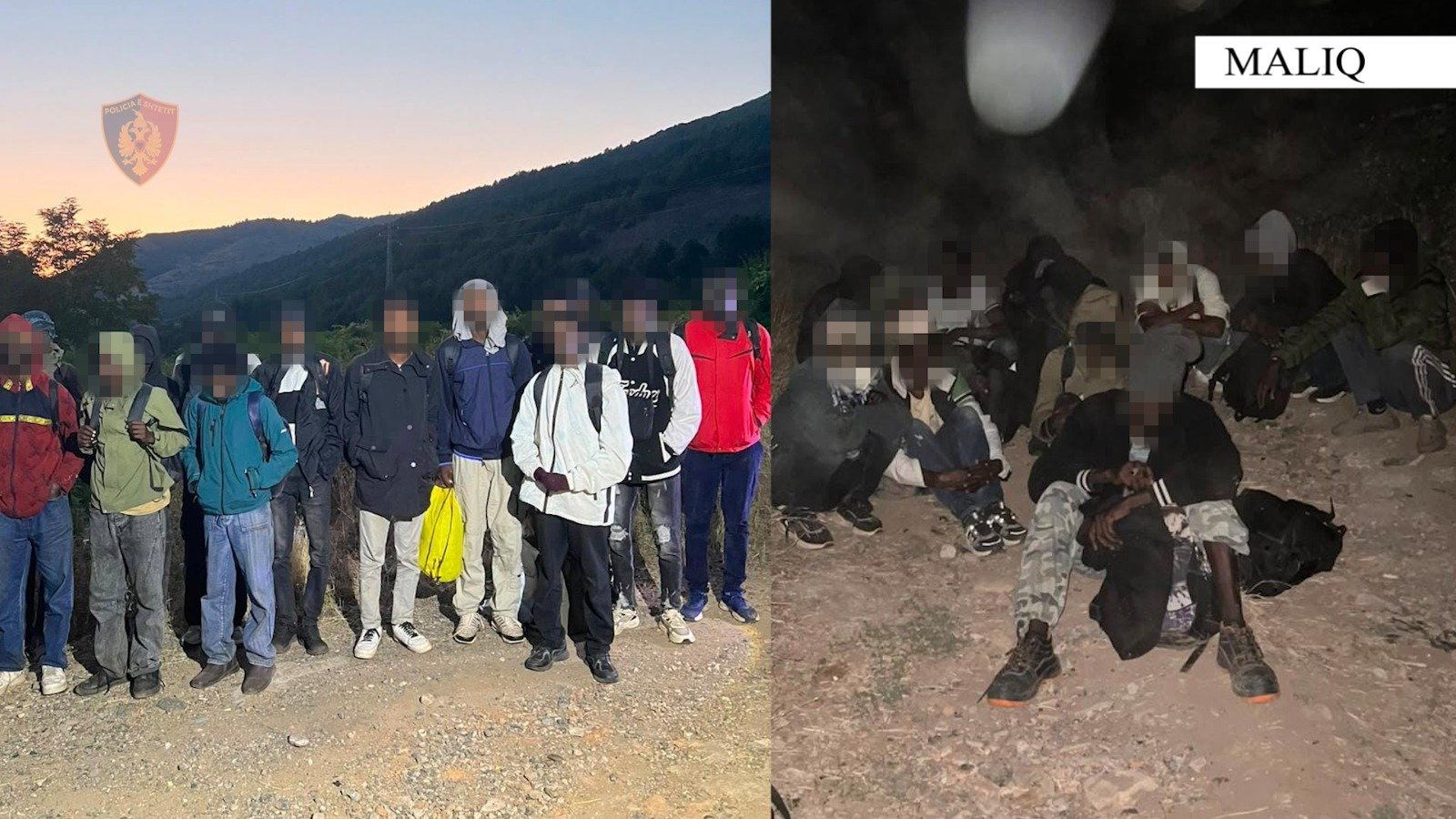 Do të kalonin ilegalisht 28 afrikanë drejt Malit të Zi, në pranga dy persona