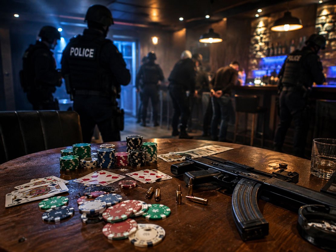 Aksion policor në Deçan: Kapet armë automatike dhe pajisje pokeri, tre të arrestuar