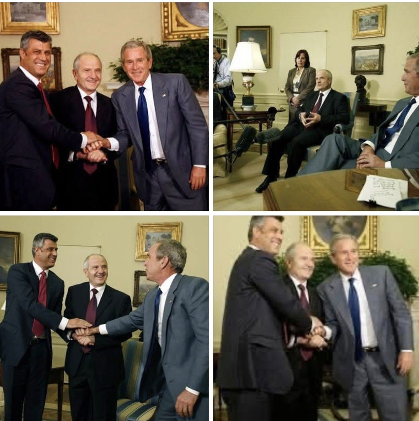 Foto që kanë bërë histori   21 korrik 2008  Bush rikonfirmon mbështetjen e fortë për Kosovën e pavarur