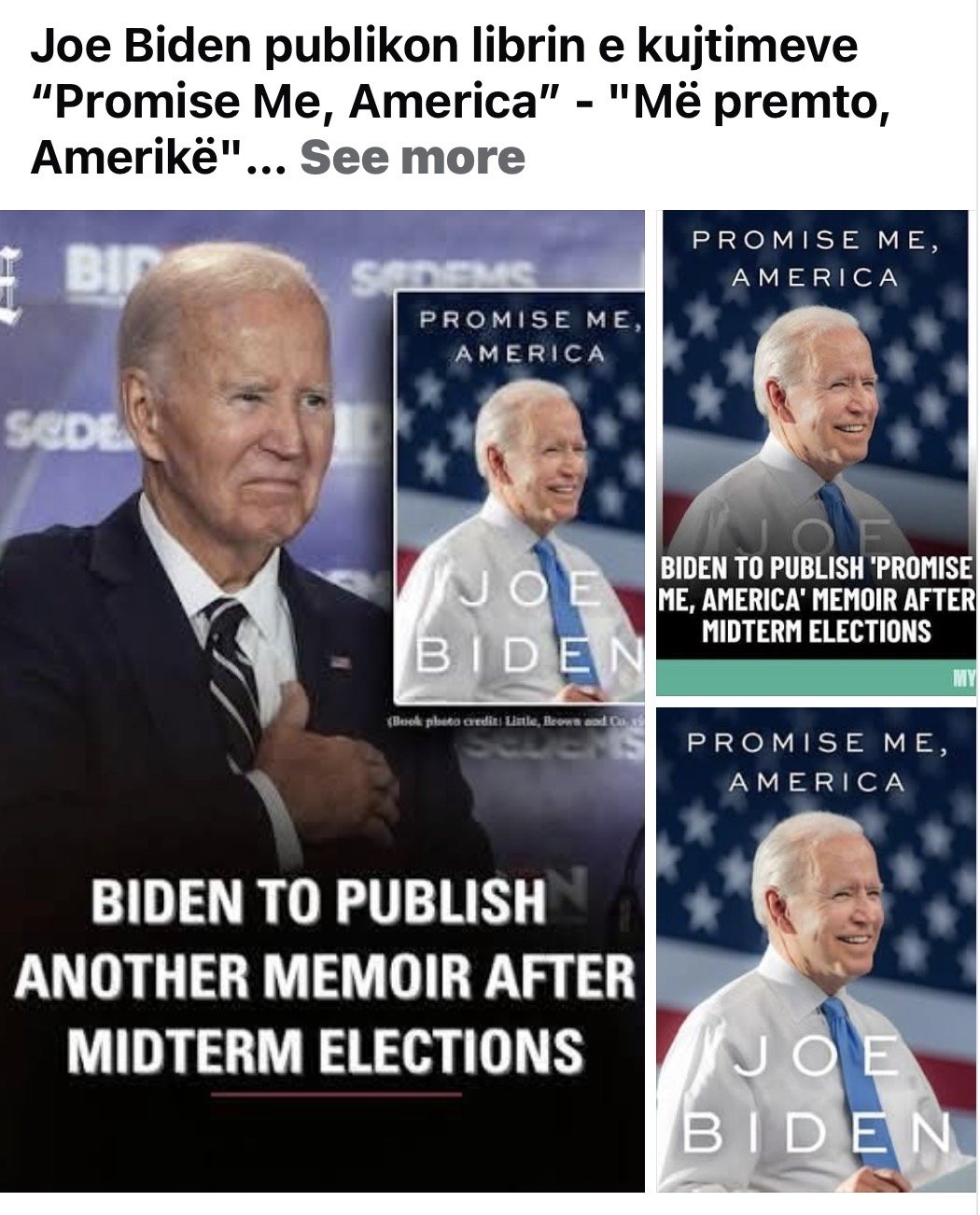 Joe Biden publikon librin e kujtimeve “Promise Me, America” - “Më premto, Amerikë”