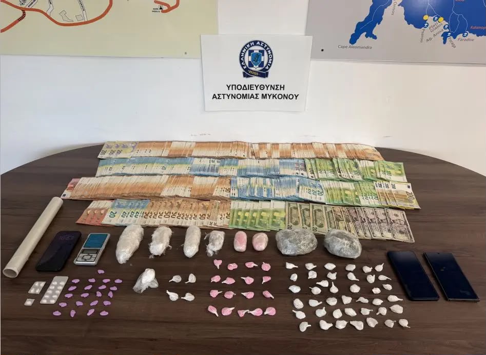 Shpërndanin drogë në Mykonos, në pranga dy shqiptarët! Ja çfarë iu sekuestruan autoritetet