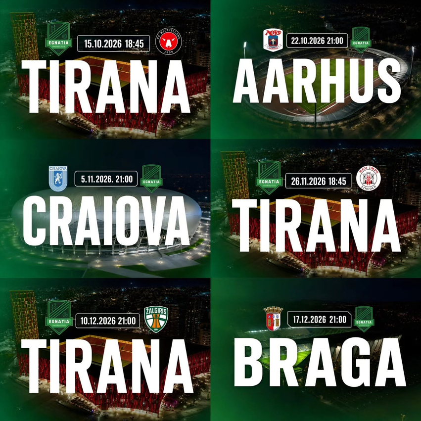 Zbardhet kalendari europian i kampionëve të Shqipërisë