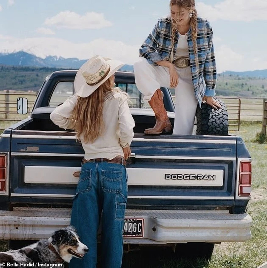 Bella dhe Gigi Hadid sjellin stilin kauboj në setin e ri fotografik 2 Image