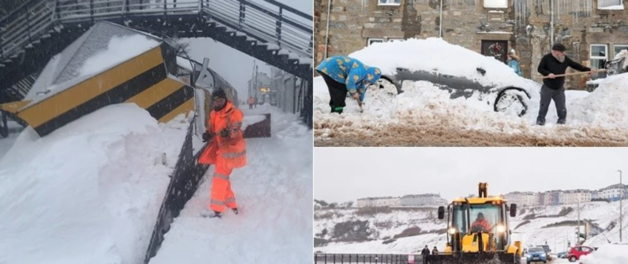 Reshjet e borës “paralizojnë” pjesë të Britanisë së Madhe