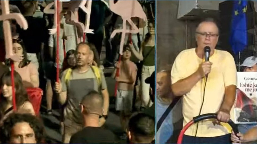  Banda e Ramës  Ulsit dhe Ballës më rrëmbeu dje djalin   Protestuesi thirrje nga protesta  Të arrestohet bodyguardi i Manjës  Saimir Kuka 