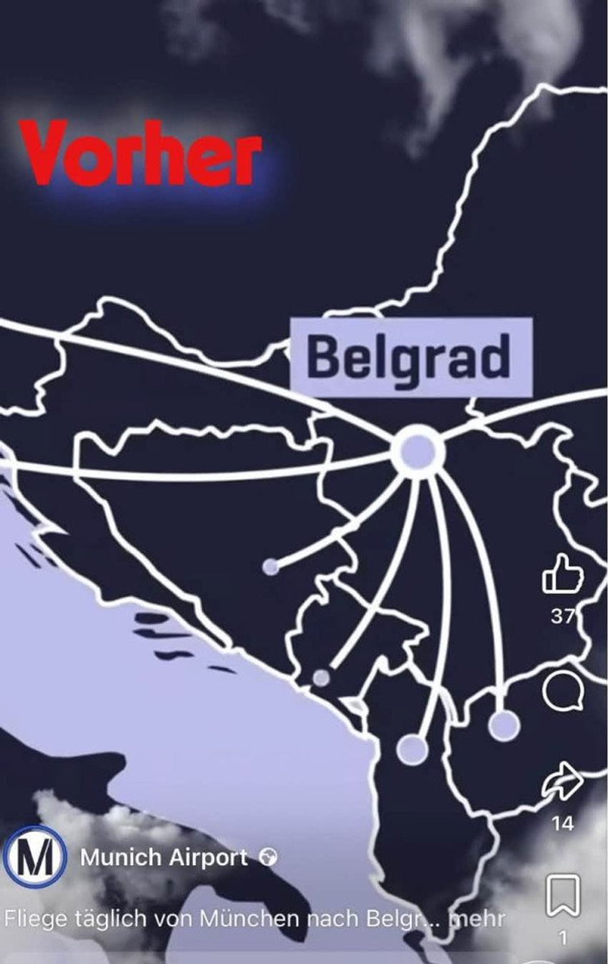  Lajm i jashtëzakonshë   Bëhet korrigjimi në reklamën e Air Serbia  Kosova paraqitej si pjesë e Serbisë 