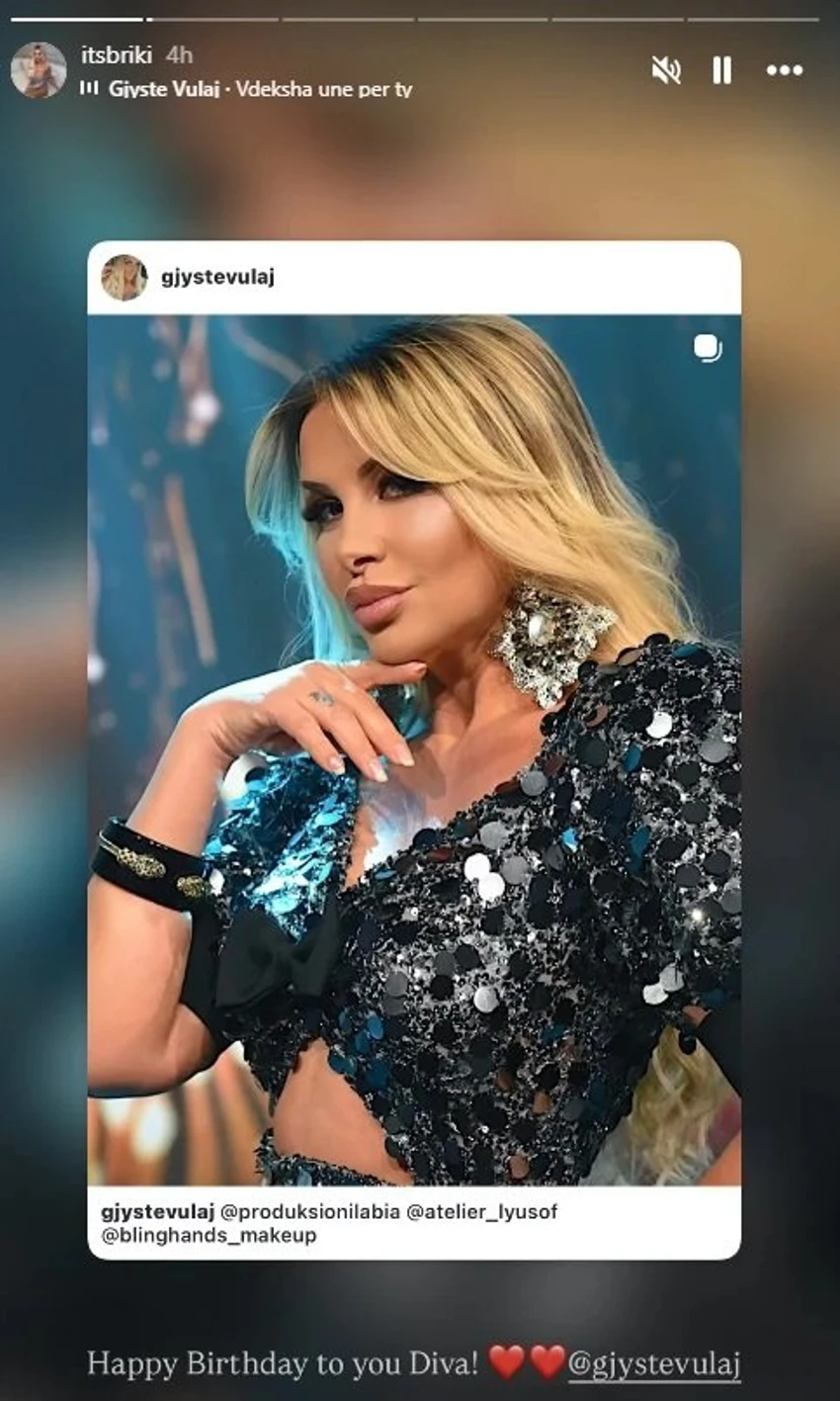 E mbështeti sa ishte në Big Brother, Brikena Selmani e uron publikisht për ditëlindje Gjyste Vulajn 1 Image
