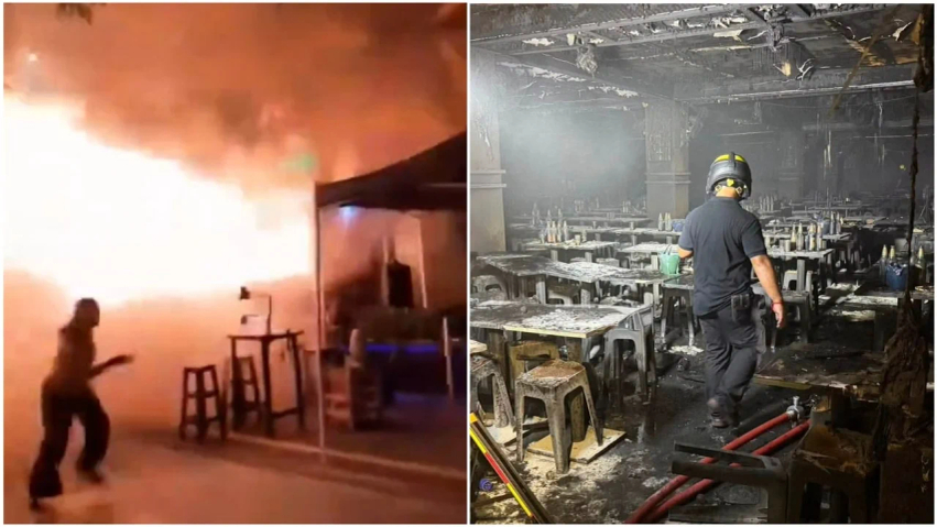 Pamje tragjike nga Bangkoku  pub i përfshihet nga flakët dhe i merr jetën 27 personave