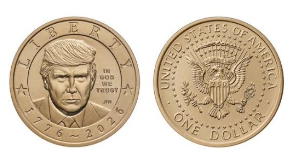 ​SHBA do të prodhojë monedhë përkujtimore 1 dollarëshe me portretin e Trumpit