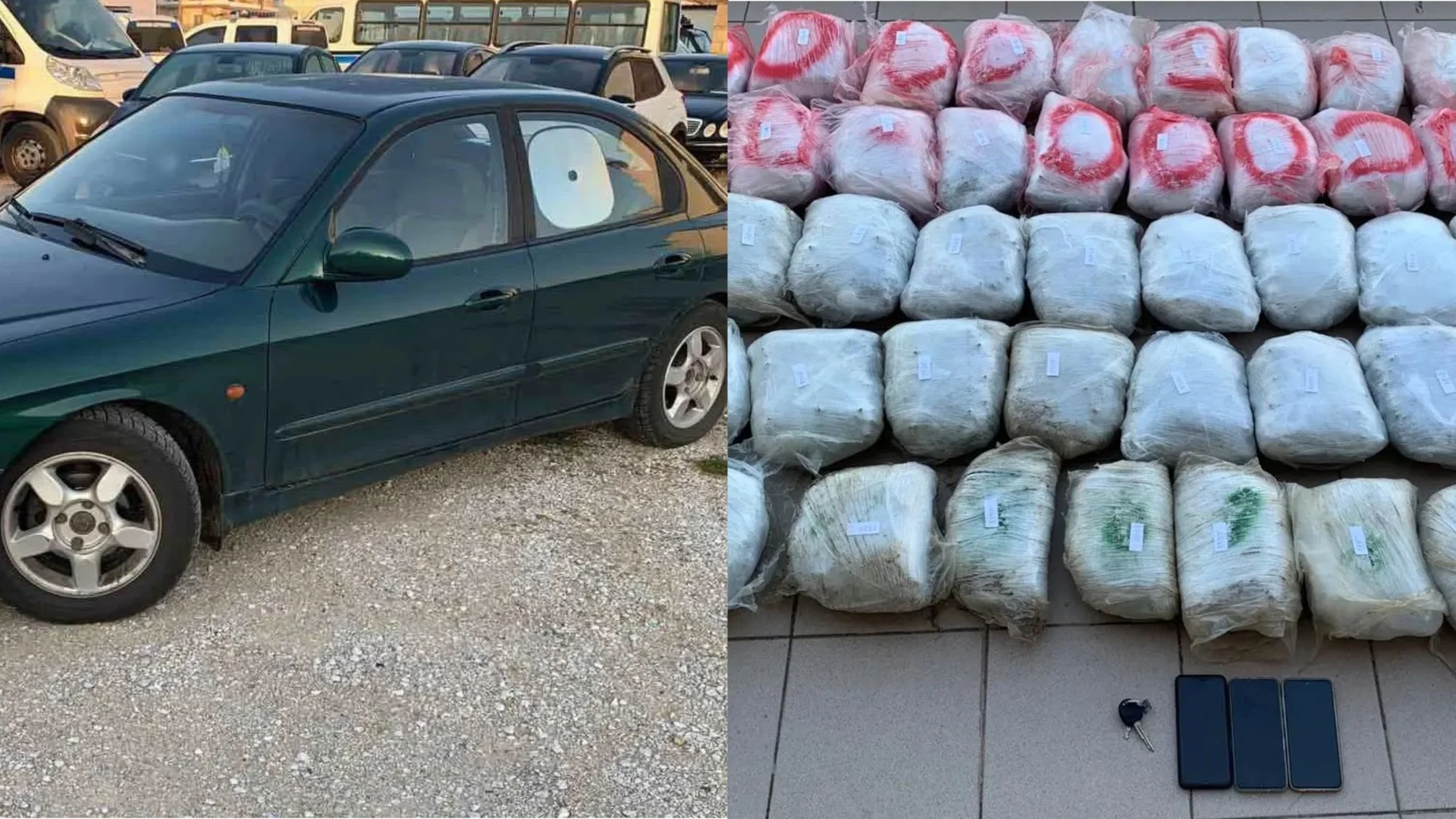 Mbante mbi 55 kg kanabis në makinë, 68-vjeçari shqiptar arrestohet sapo hyn në kufirin grek