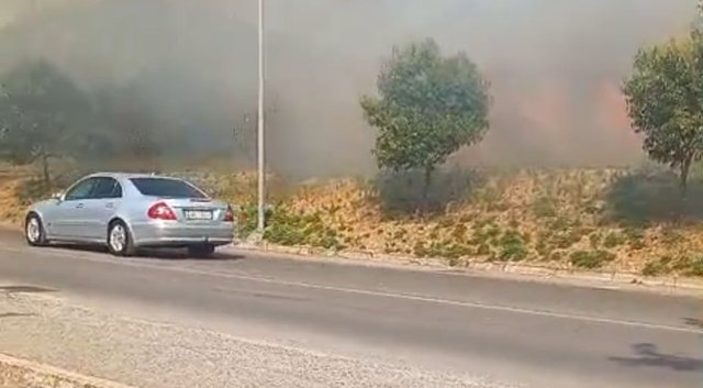 Zjarri mbërrin pranë banesave në Elbasan, zjarrfikësit drejt neutralizimit të flakëve