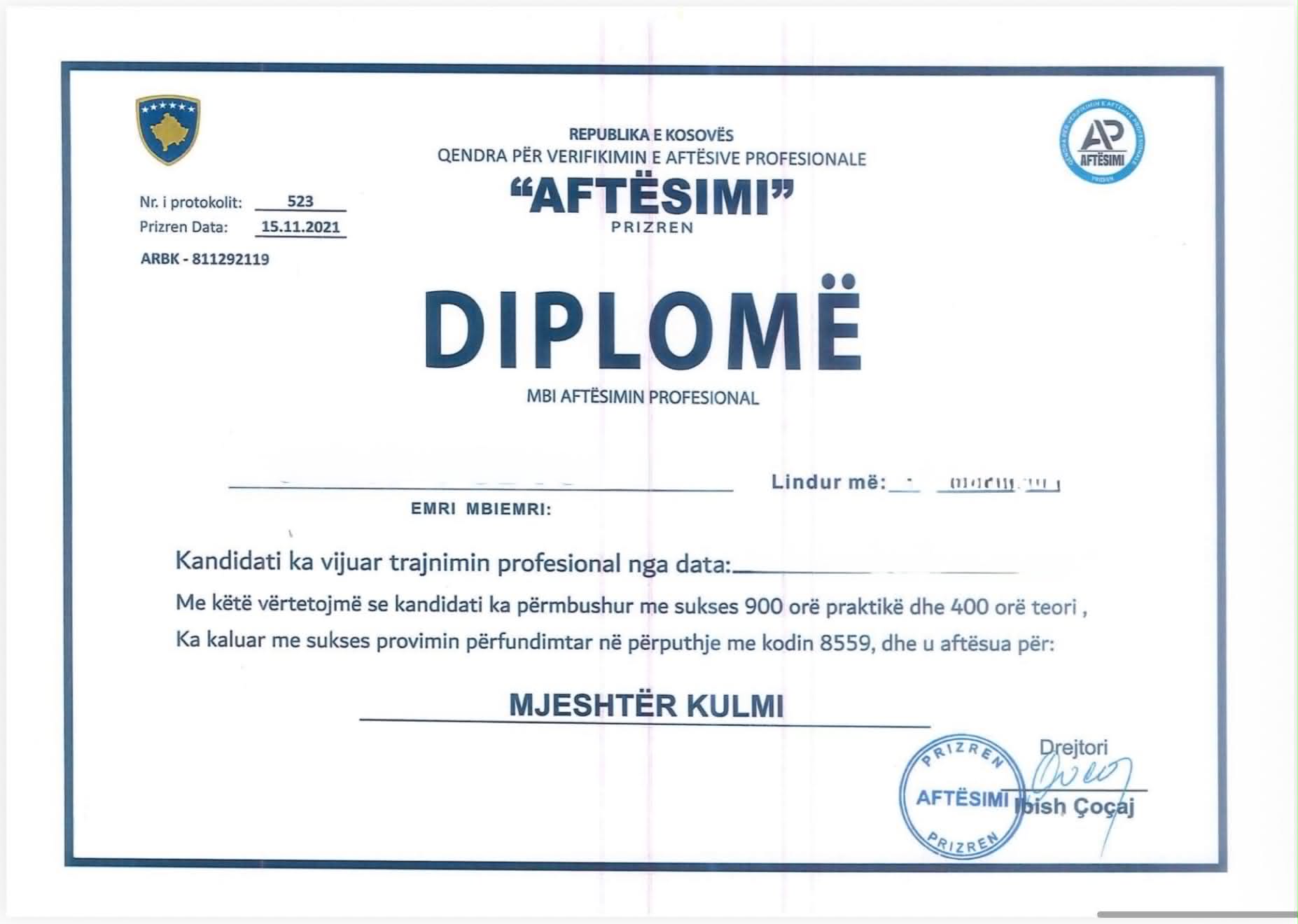 AVONET kërkon hetim lidhur me diplomat dhe certifikatat e lëshuara nga subjekti 