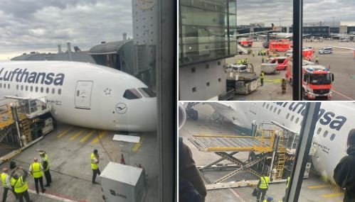 Panik në aeroportin e Frankfurtit, avioni i “Lufthansa” rrëzohet pas një defekti në pistë! Sapo ishte prodhuar, shikoni pamjet