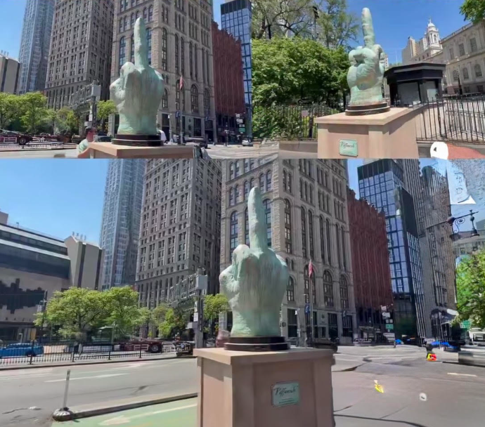 New York City i nxjerr gishtin e mesit kryebashkiakut: LoBaido vendos skulpturë gjigante proteste para Bashkisë