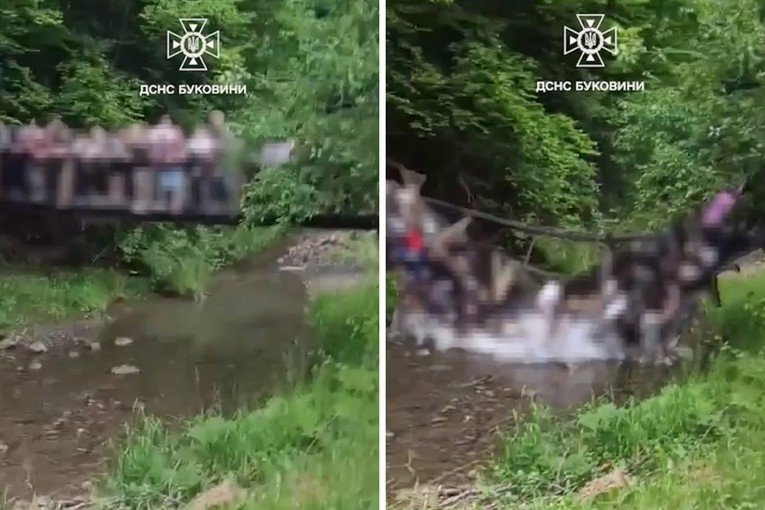 Fëmijët bien në lumë pas shembjes së urës në Ukrainë