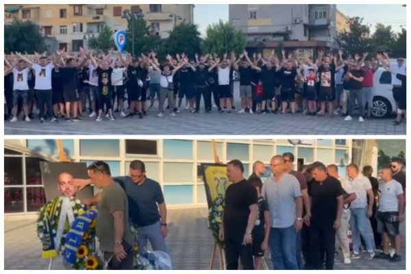 Homazhet për ndarjen nga jeta të Fatjon Bunjakut, tifozët e Elbasanit mblidhen në stadium 