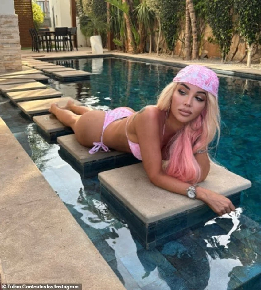 Tulisa Contostavlos mahnit me paraqitjen rozë në fotosesionin luksoz në Marok 2 Image