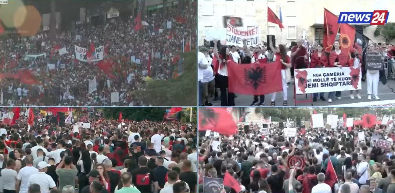 Tubimi madhështor në Tiranë, shqiptarët kërkojnë dorëheqjen e Ramës! Protestuesi: Nuk ka non-grata që na gënjen! Populli ju ka shpallur non-grata