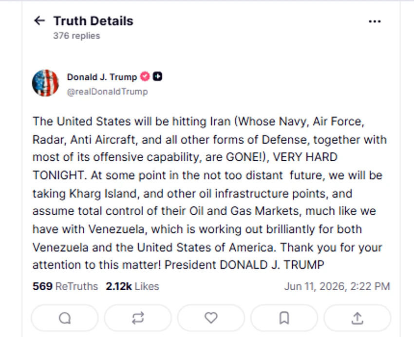 Trump paralajmëron: Sonte do të godasim shumë fort Iranin, do të marrim edhe...! 2 Image