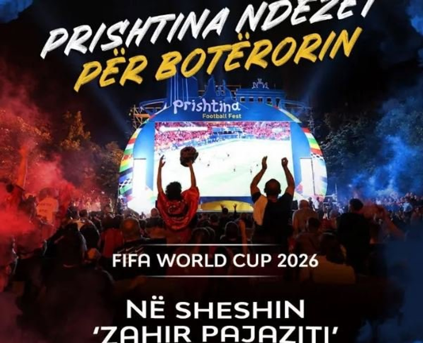 Sheshi  Zahir Pajaziti  shndërrohet në stadium për Botërorin