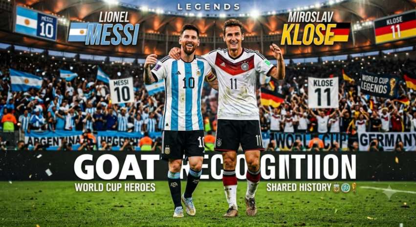 I theu rekordin e golave në Botërorë  Miroslav Klose i përulet Messit  Është më i miri i të gjitha kohërave