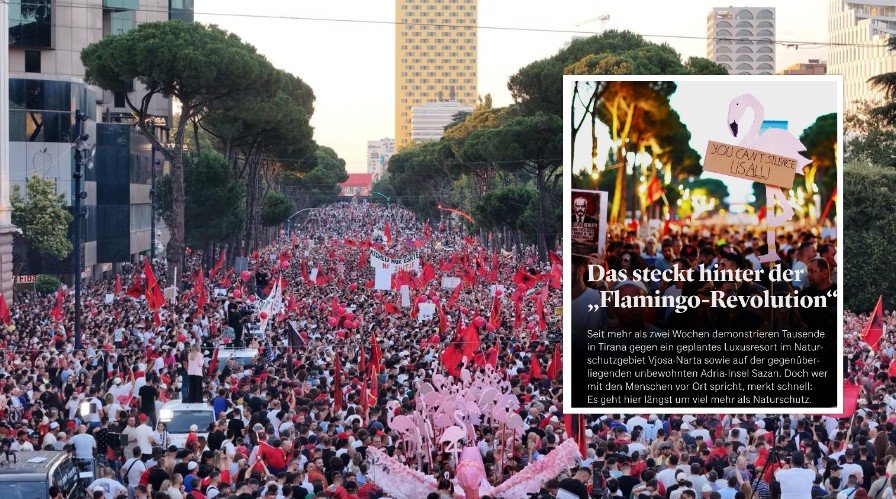 Media gjermane: “Revolucioni i Flamingove” trondit Ramën, protestat kundër qeverisë kthehen në revoltë për të ardhmen e Shqipërisë