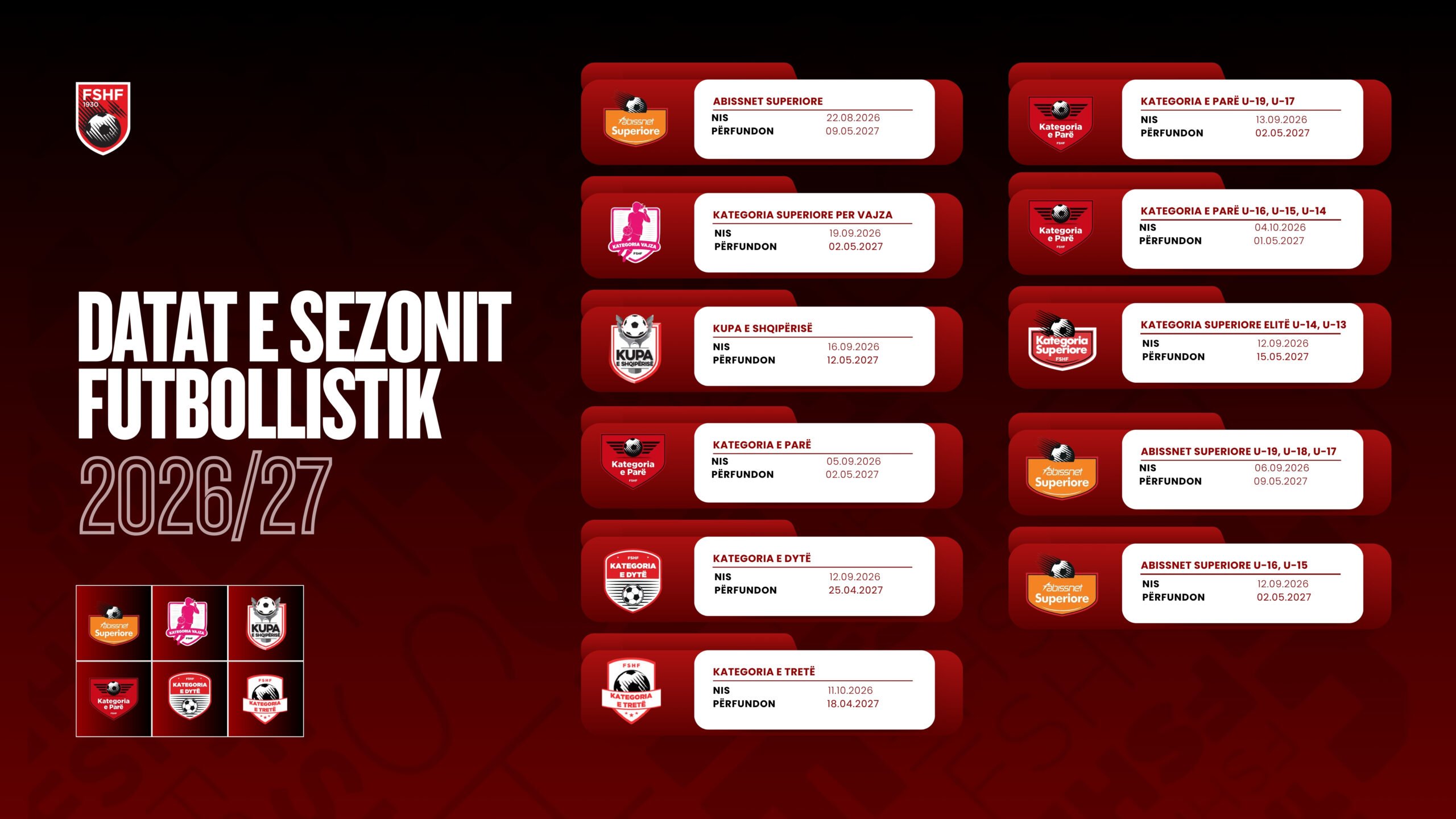 FSHF miraton datat e nisjes së sezonit 2026-2027, Abissnet Superiore starton më 22 gusht
