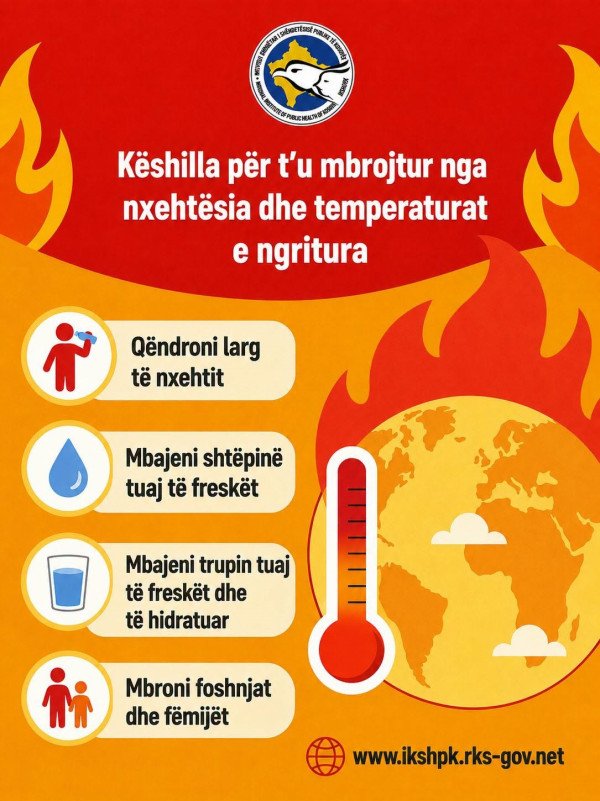 IKShPK: Kujdes nga vala e të nxehtit këtë fundjavë