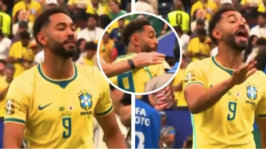 Matheus Cunha provokon tifozët japonezë pas fitores së Brazilit